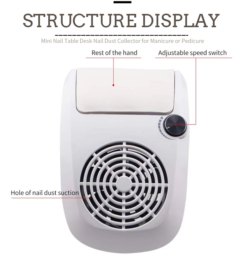 Ultra-Quiet Portable Nail Dust Collector