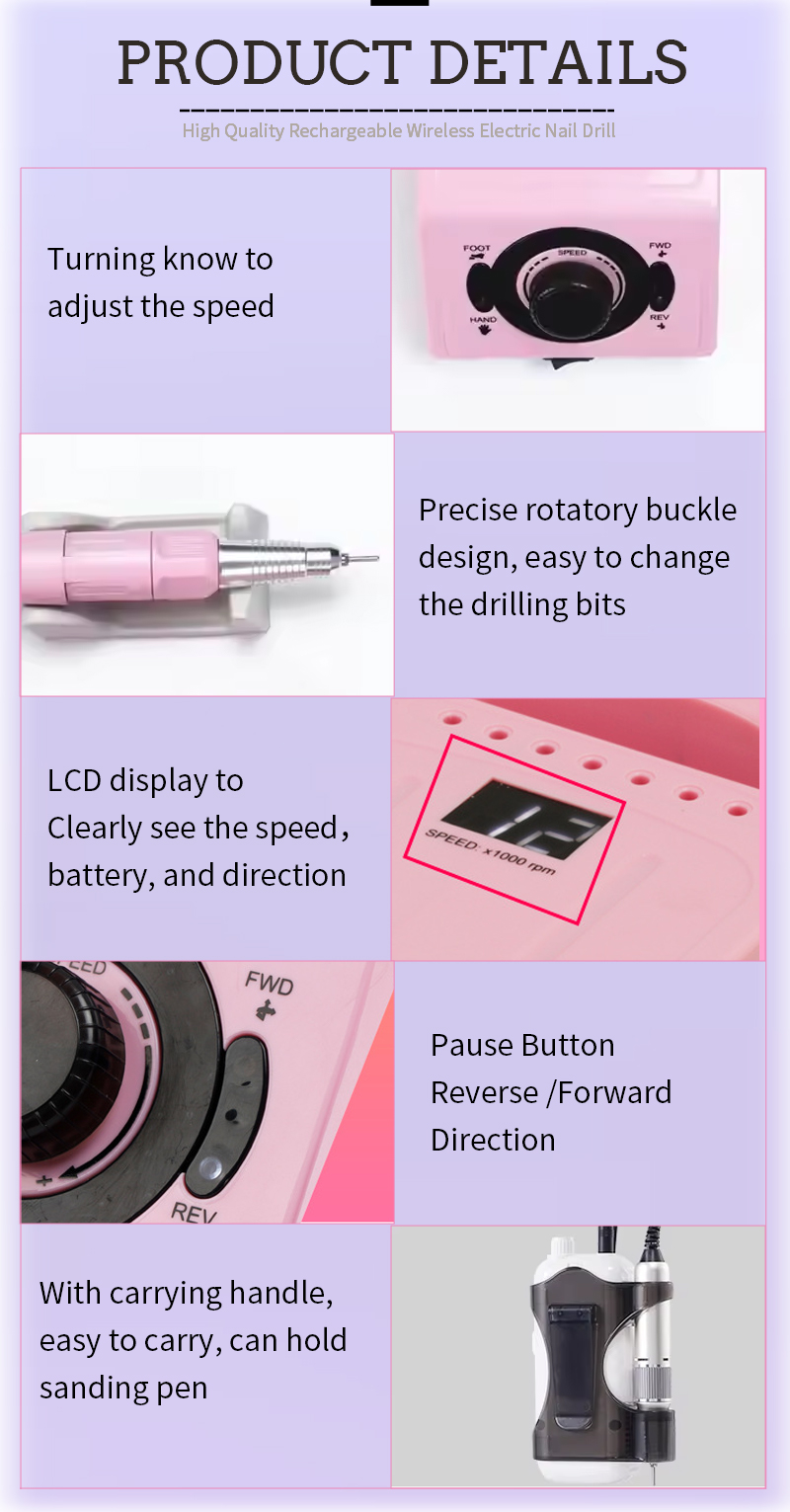 Lightweight Nail Drill Polisher Manicure Tool