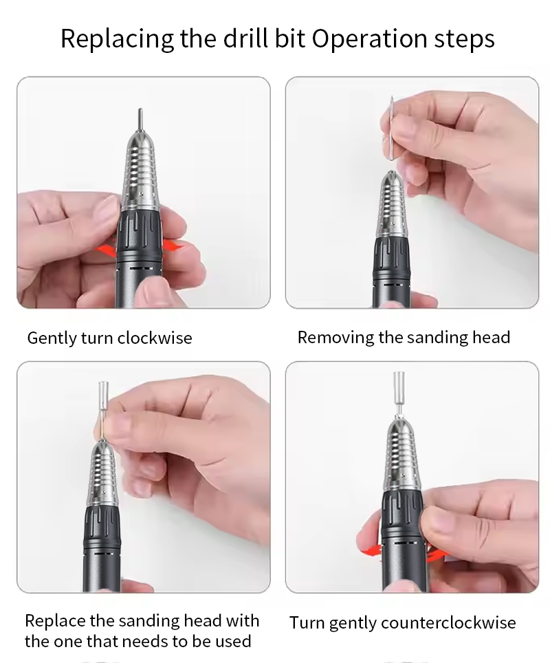 Portable Cordless Nail Drill Mini Travel Lightweight