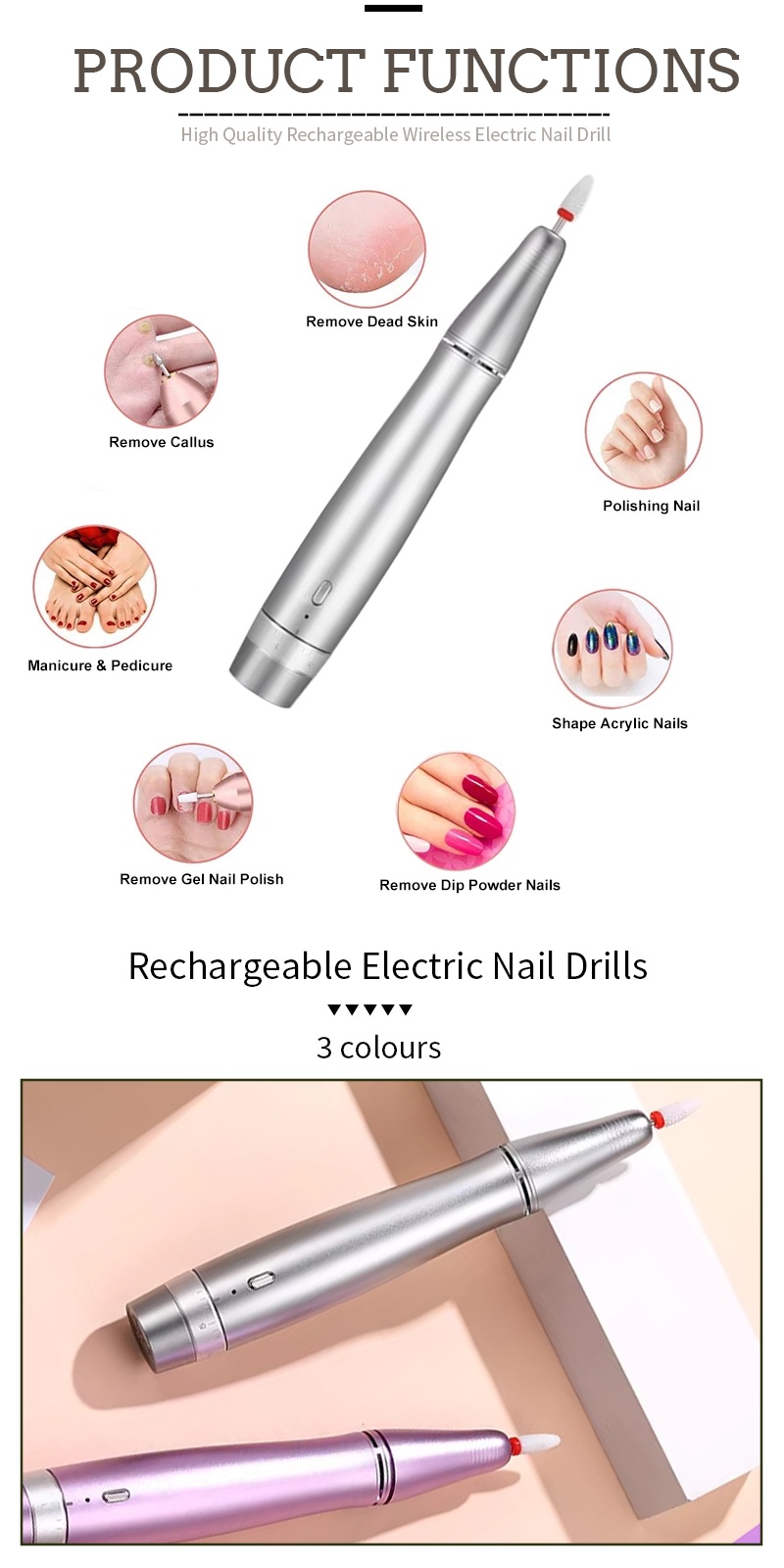 Brushless LCD Nail Drill Kit 35000RPM Professional main view