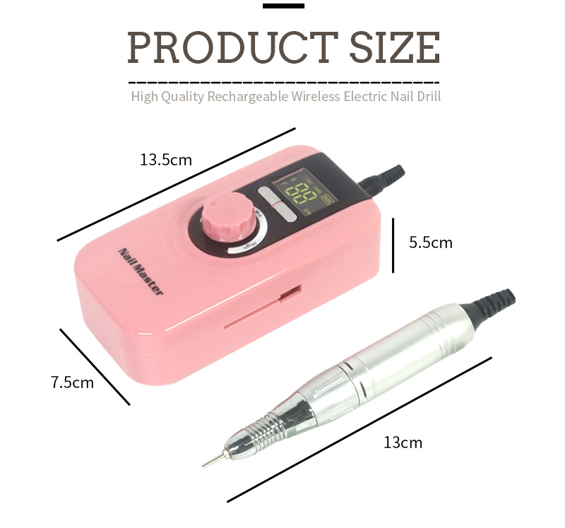 Detailed view of the variable speed nail drill handpiece