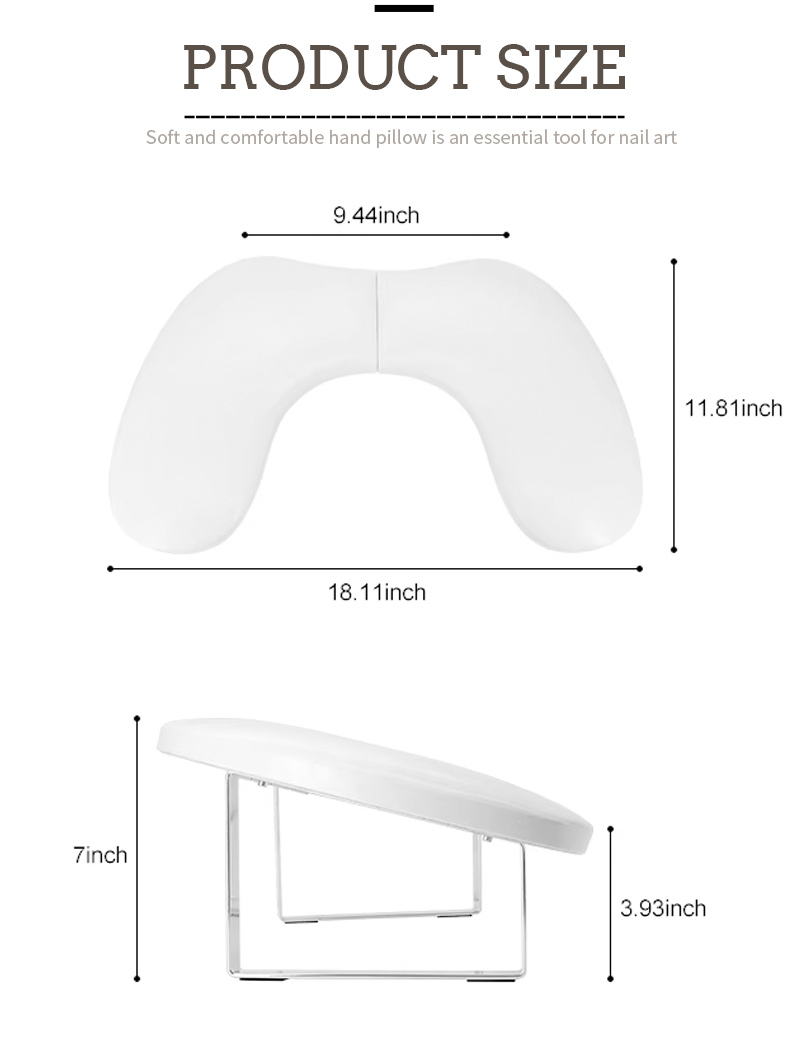 Professional nail art hand pillow soft manicure cushion with ergonomic wrist support