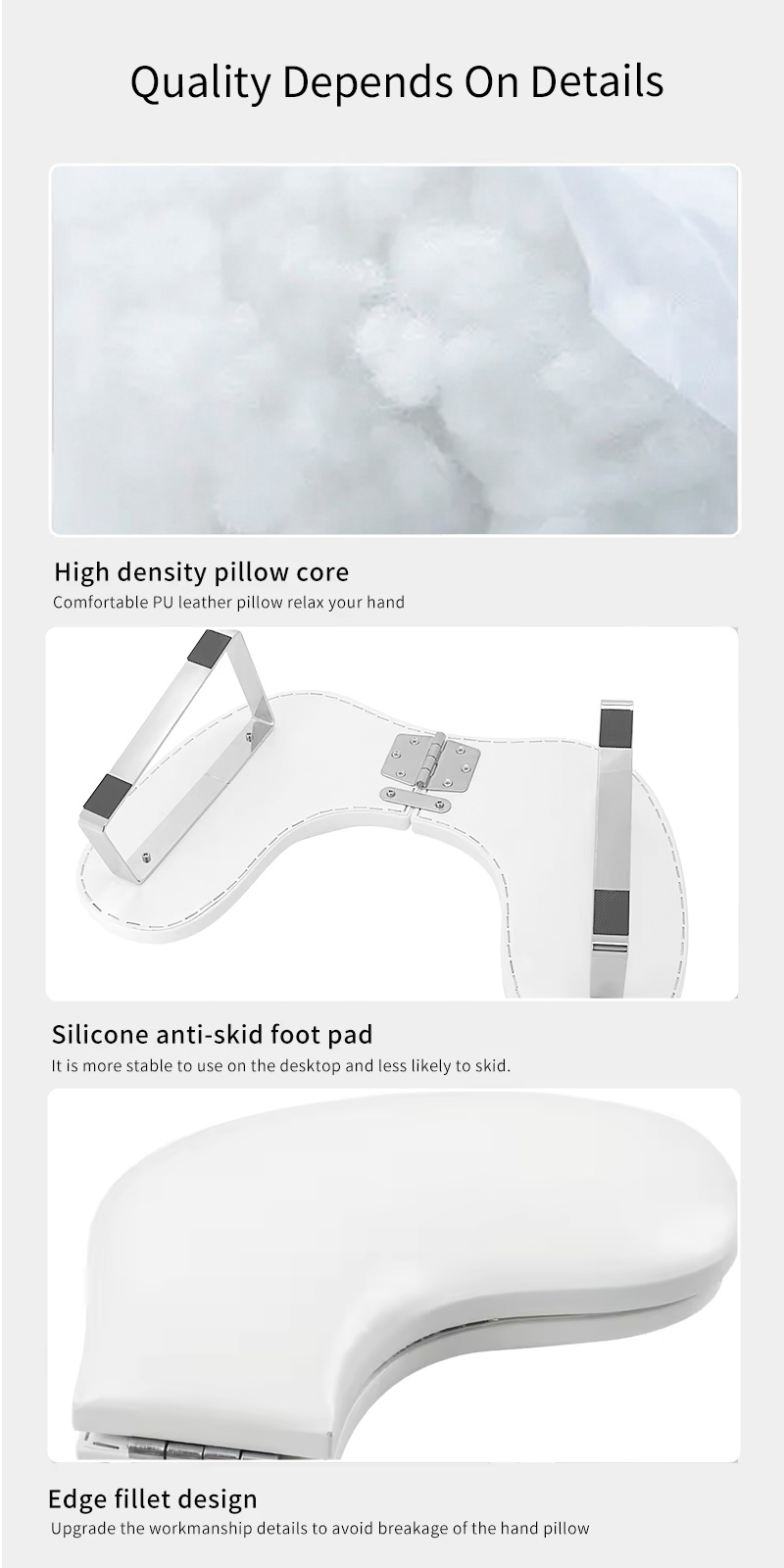 Non-slip silicone dot matrix base of the salon nail supplies pillow